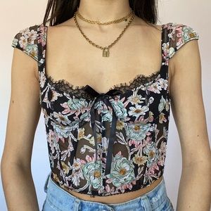 Floral corset top